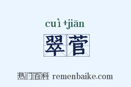翠菅是什么意思的图片